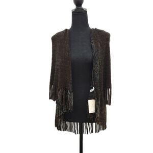 NWT Riah Fashion Fringe Knit Shrug